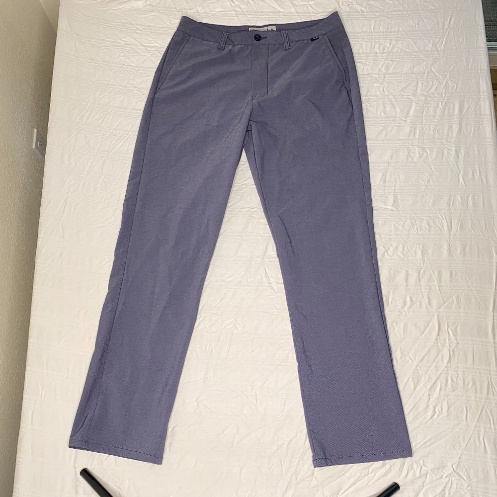 Travis Mathews Grey/Blue Golf Pants, Size 32x32